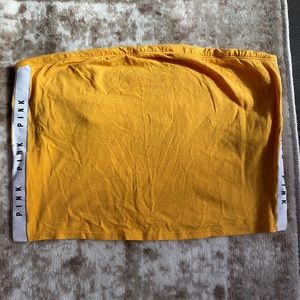 yellow bandeau/tube top